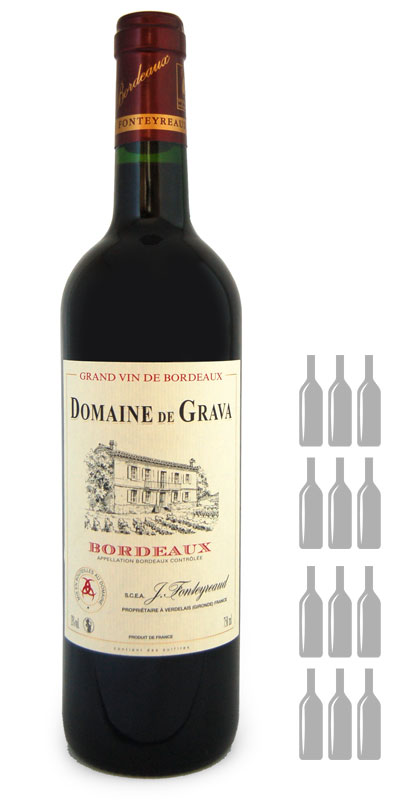 Domaine de Grava Bordeaux Rouge (12 bouteilles) - Vignobles FONTEYREAUD